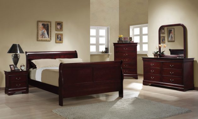 Coaster Louis Philippe 5pc Cherry Queen Sleigh Bedroom Group regarding dimensions 1500 X 1052