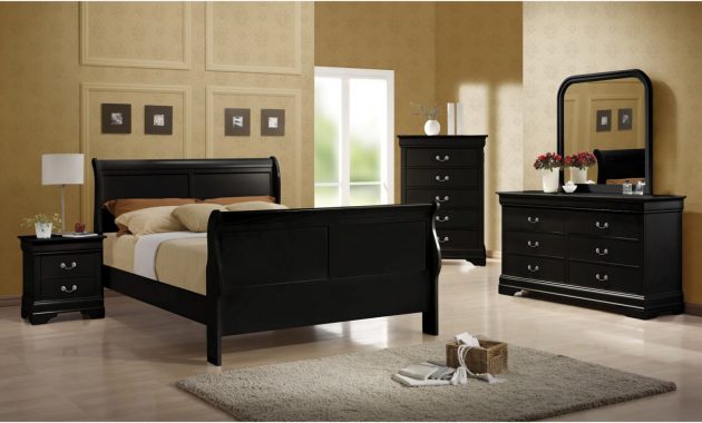 Coaster Louis Philippe Sleigh Bedroom Set In Black 203961 in size 1280 X 828