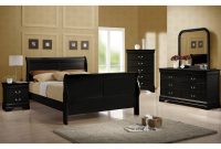 Coaster Louis Philippe Sleigh Bedroom Set In Black 203961 within measurements 1280 X 828
