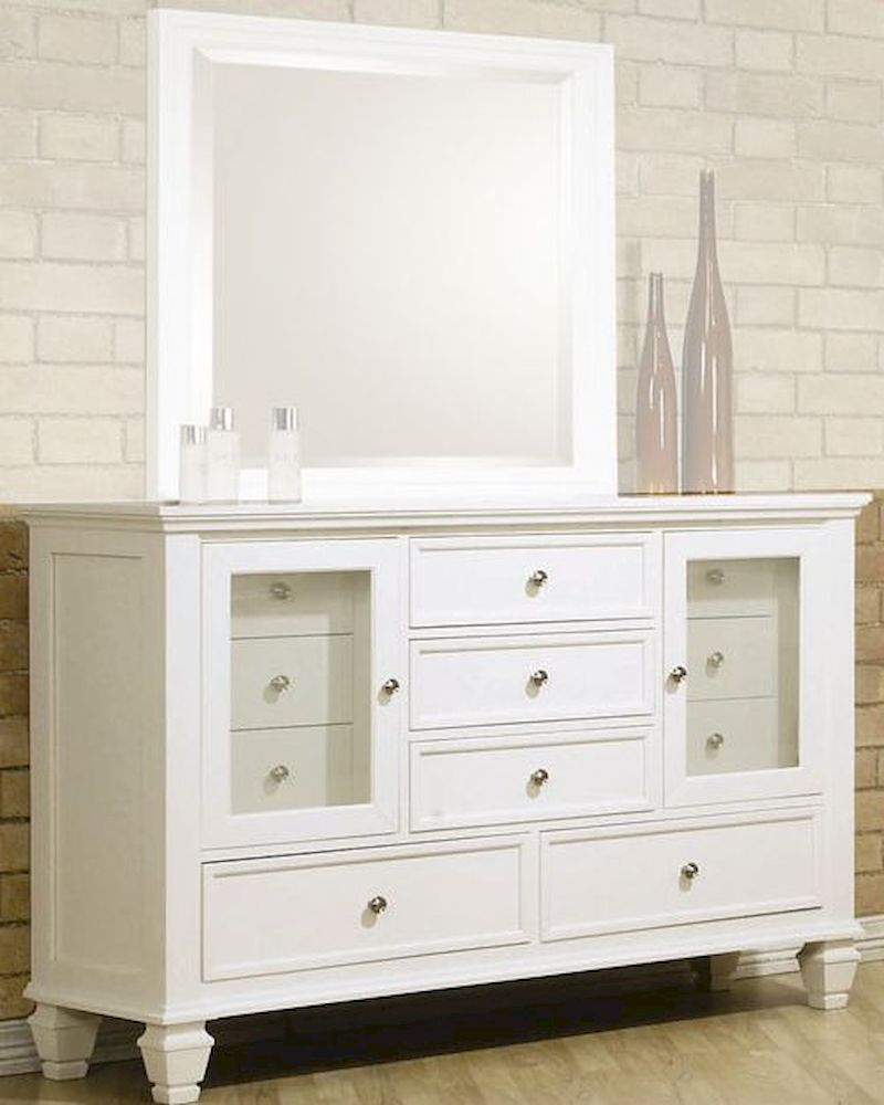 Coaster Sandy Beach Dresser In White Co 201303 regarding measurements 800 X 1000