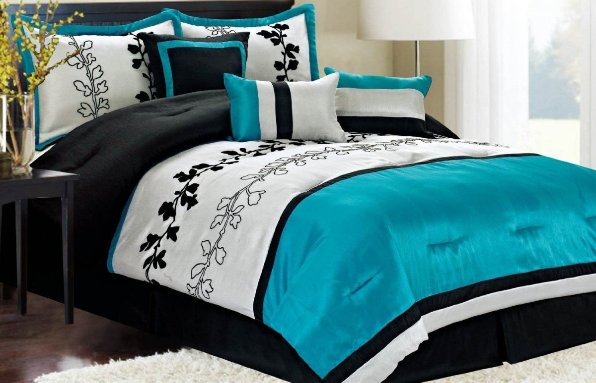 Comforter Sets Interesting Blue And Black Comforter Set Blue And pertaining to proportions 1200 X 773