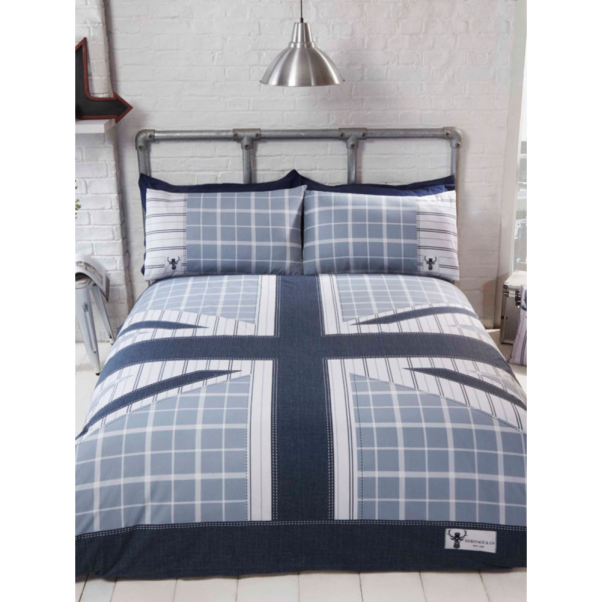 Cool Britannia Single Duvet Cover Set Blue within measurements 1200 X 1200