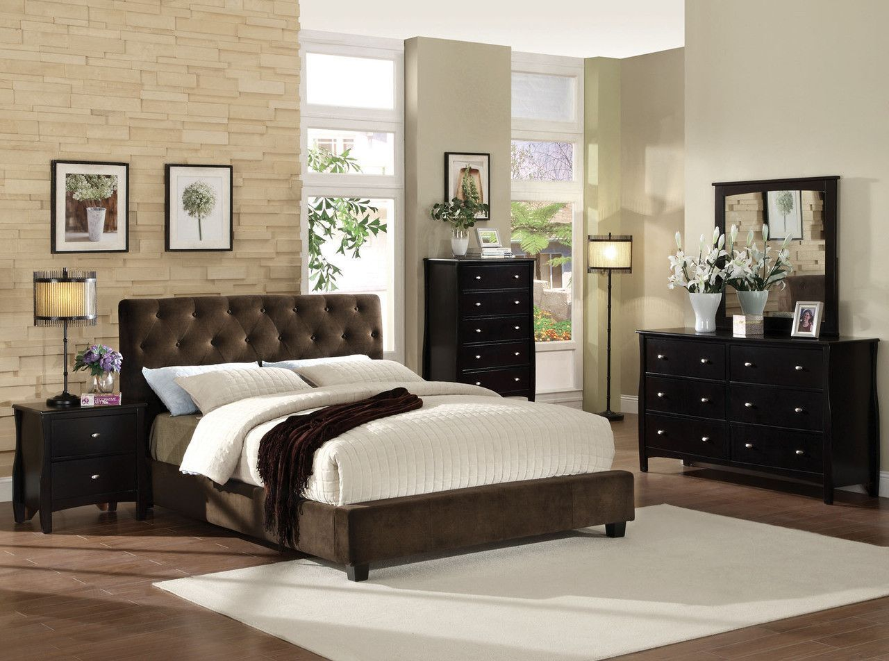 Cordell 4pcs Queen Bedroom Set Cm7211queen Bednight Standdresser intended for measurements 1280 X 952