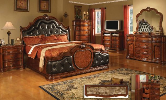 Coronado Cherry Wmarble Top Bedroom Set Mainline for size 1200 X 687