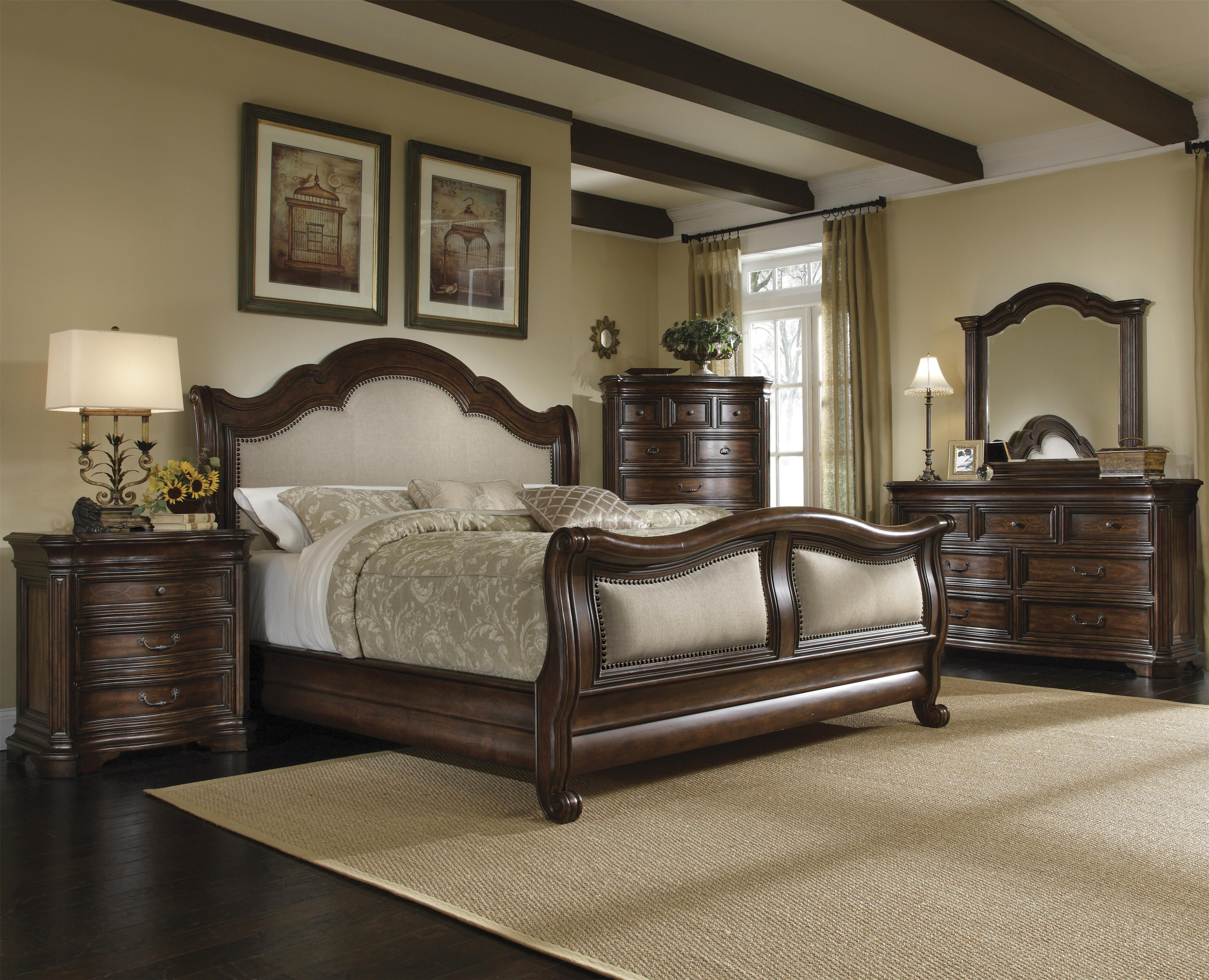 Coronado King Size Sleigh Bed Art Furniture Inc Wolf inside proportions 4000 X 3243