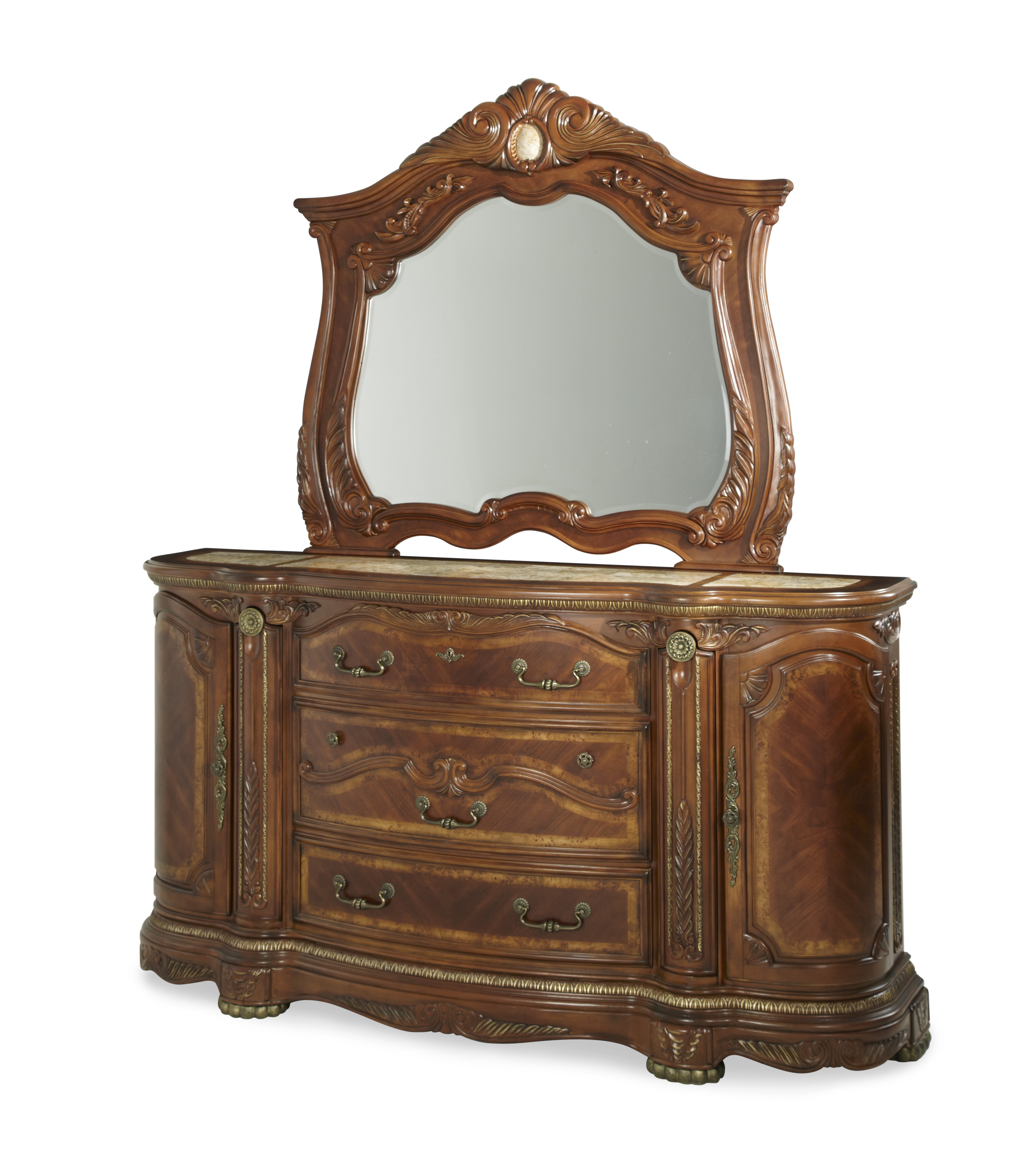 Cortina 3 Drawer Combo Dresser With Mirror throughout sizing 3699 X 4140