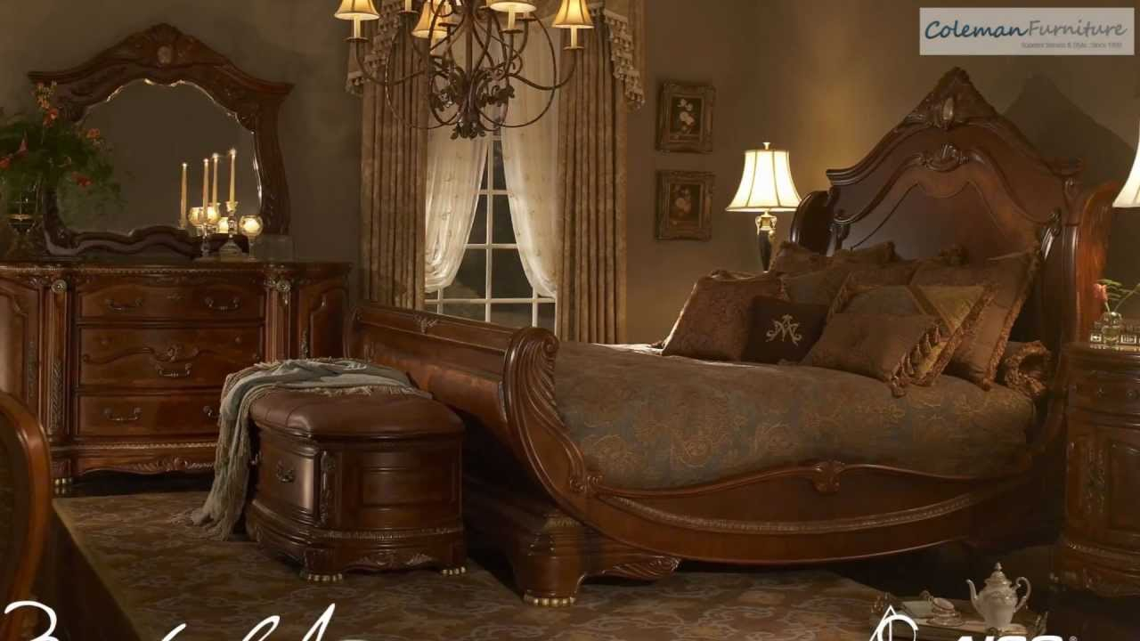 Cortina Sleigh Bedroom Collection From Aico Furniture pertaining to measurements 1280 X 720