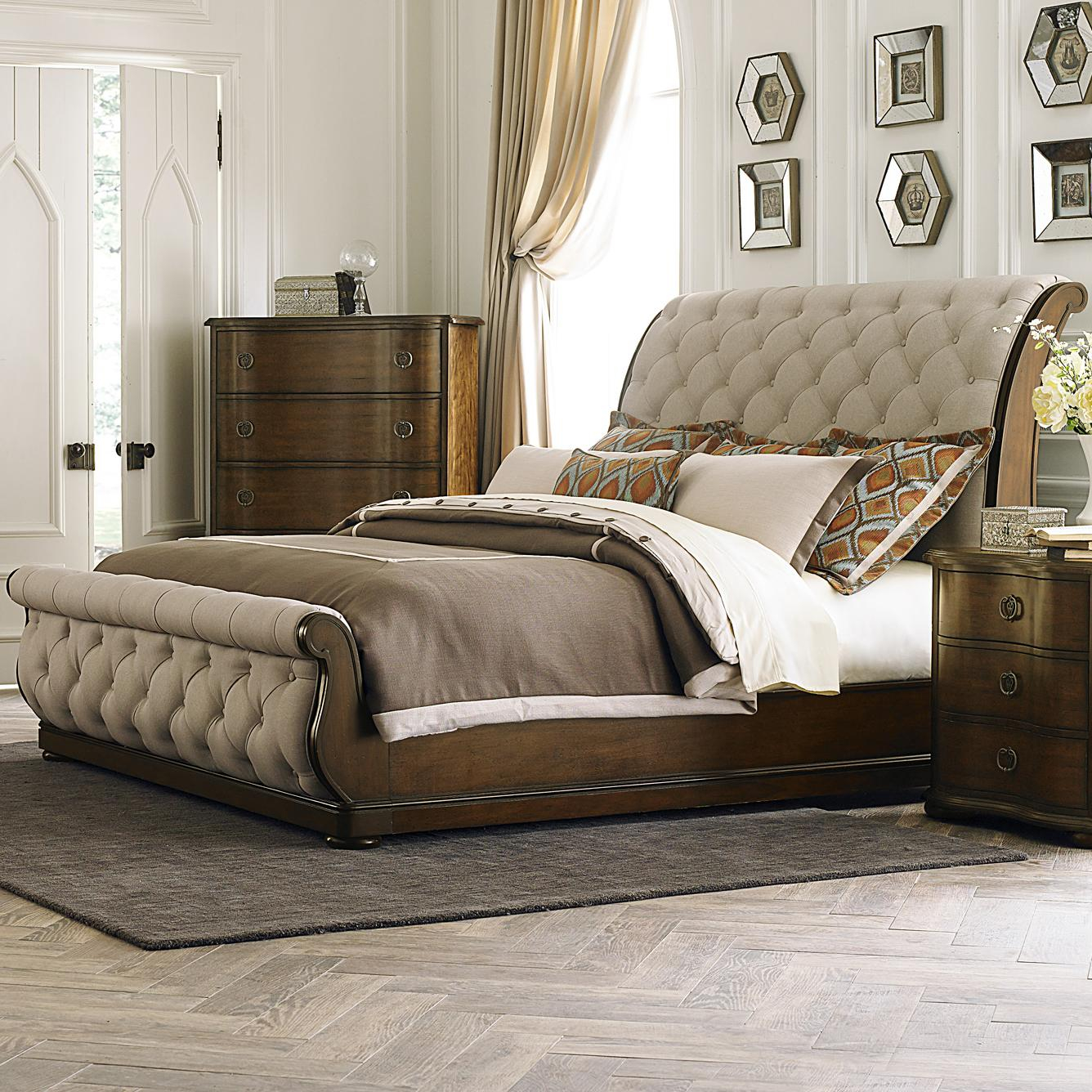 Cotswold Transitional Upholstered King Sleigh Bed Liberty Furniture At Royal Furniture throughout dimensions 1336 X 1336