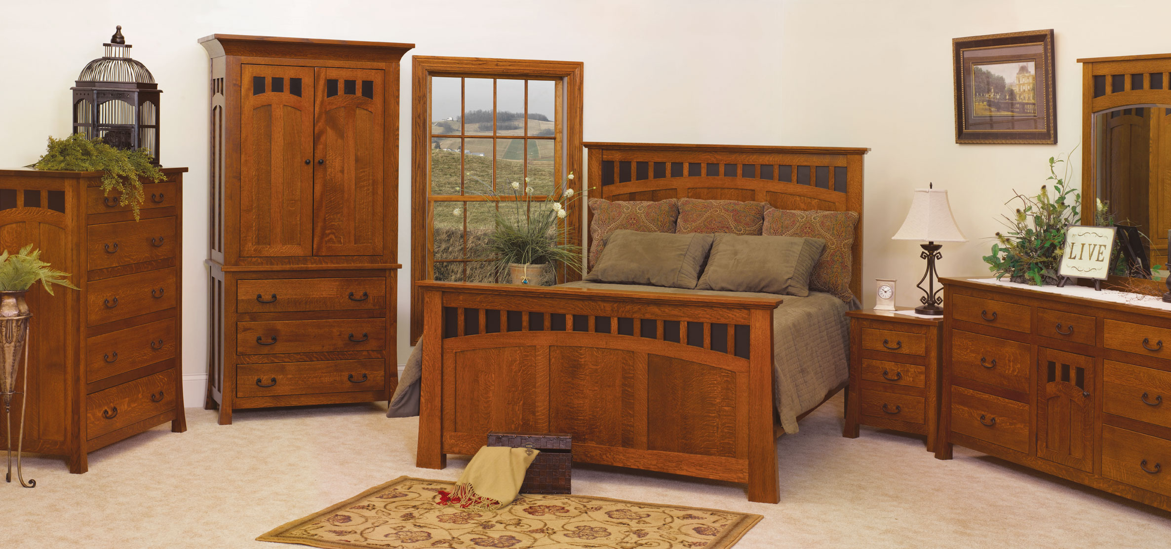 Craftsman Style Bedroom Furniture Mission Living Room Shaker Modern regarding proportions 2372 X 1113