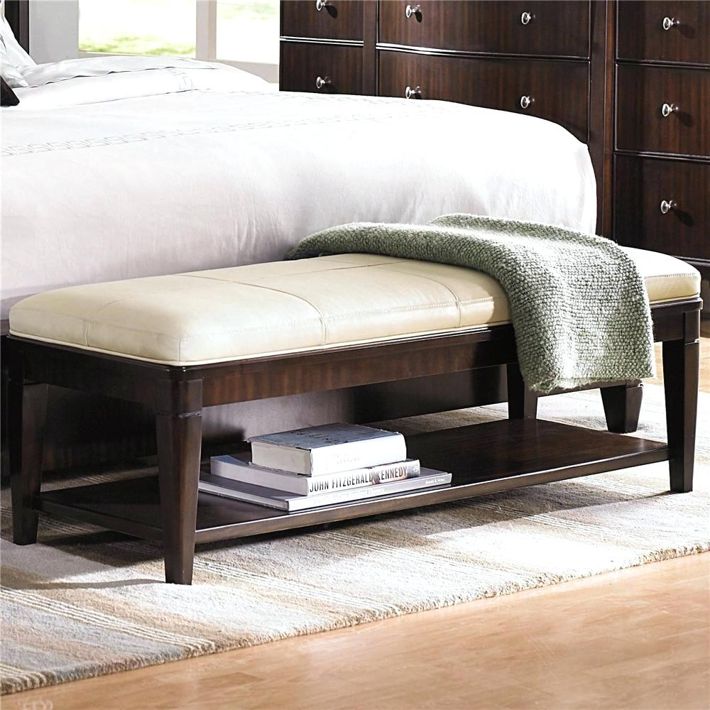 Cream Leather Upholstered Bench Bernhardt Westwood Bedroom Set Home for proportions 1000 X 1000