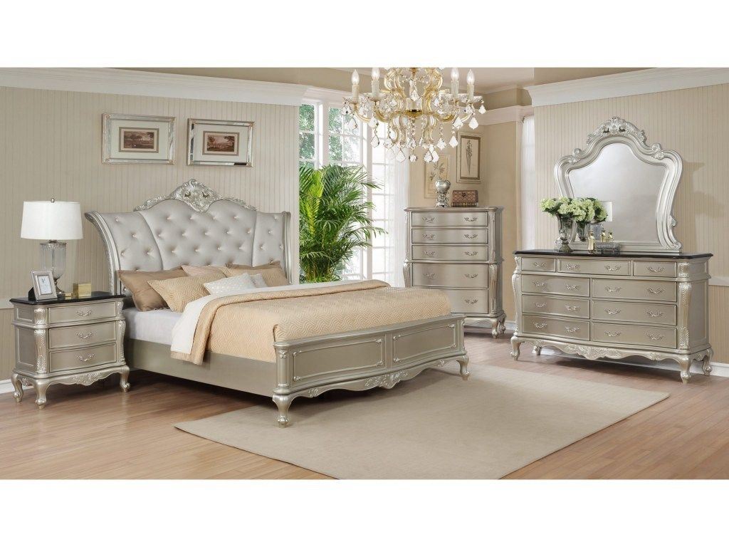 Crown Mark Angelina Collection Bedroom Set In 2019 Royal Glam for proportions 1024 X 768