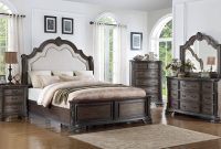 Crown Mark B1120 Sheffield Antique Grey Finish Solid Wood King intended for measurements 2999 X 1818