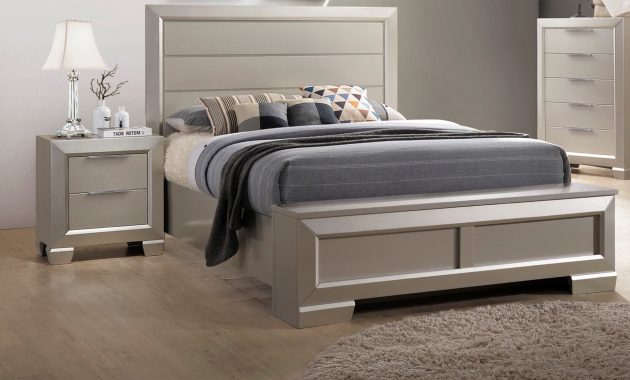 Crown Mark Paloma Champagne Silver 2pc Bedroom Set With King Storage Bed with regard to measurements 1926 X 1190