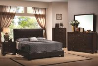 Dark Walnut Upholstered Bedroom Set intended for measurements 4000 X 2903