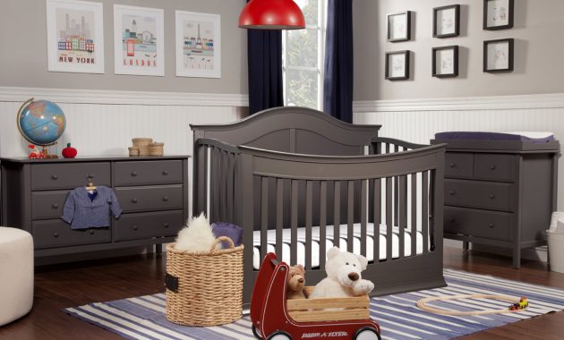 Davinci Meadow 3 Piece Nursery Set 4 In 1 Convertible Crib Autumn Changer Dresser And Jayden Double Dresser In Slate within dimensions 1200 X 1200