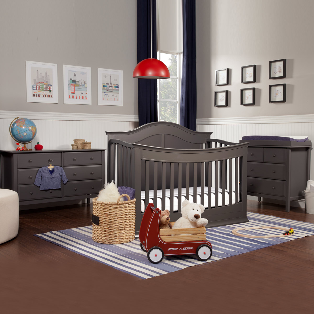 Davinci Meadow 3 Piece Nursery Set 4 In 1 Convertible Crib Autumn Changer Dresser And Jayden Double Dresser In Slate within dimensions 1200 X 1200