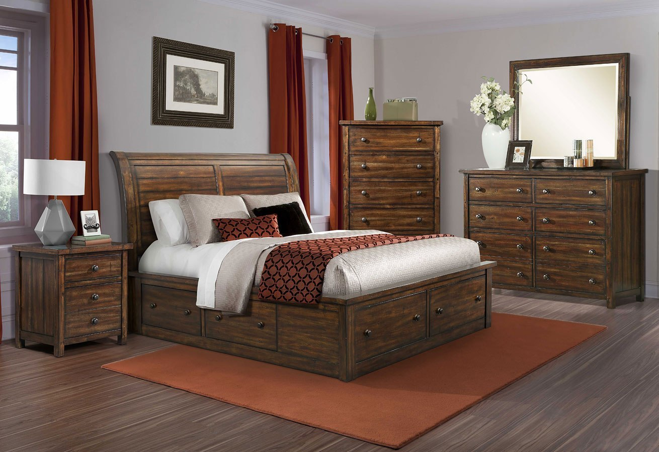 Dawson Creek Storage Platform Bedroom Set in proportions 1310 X 900