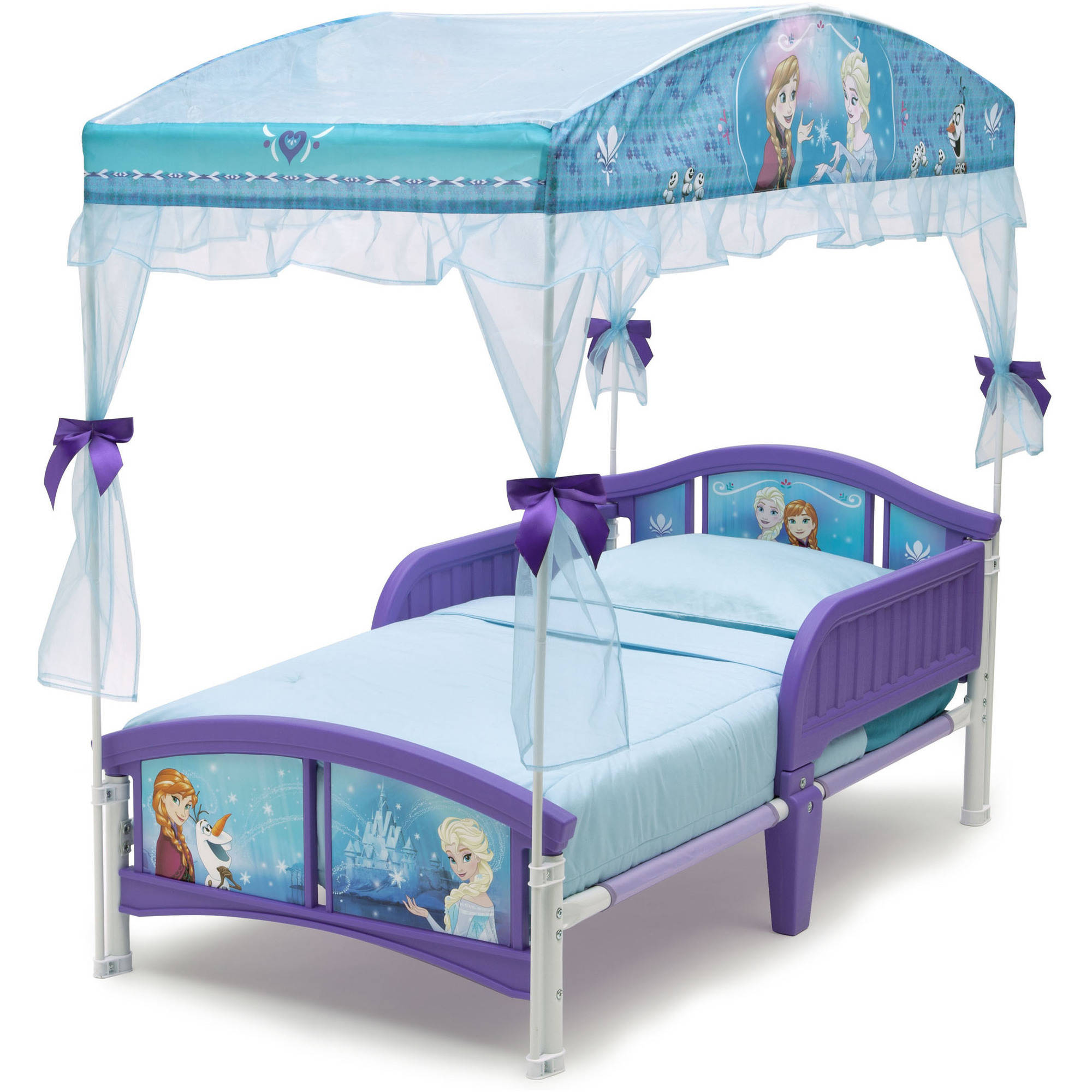 Delta Children Disney Frozen Plastic Toddler Canopy Bed Purple in dimensions 2000 X 2000