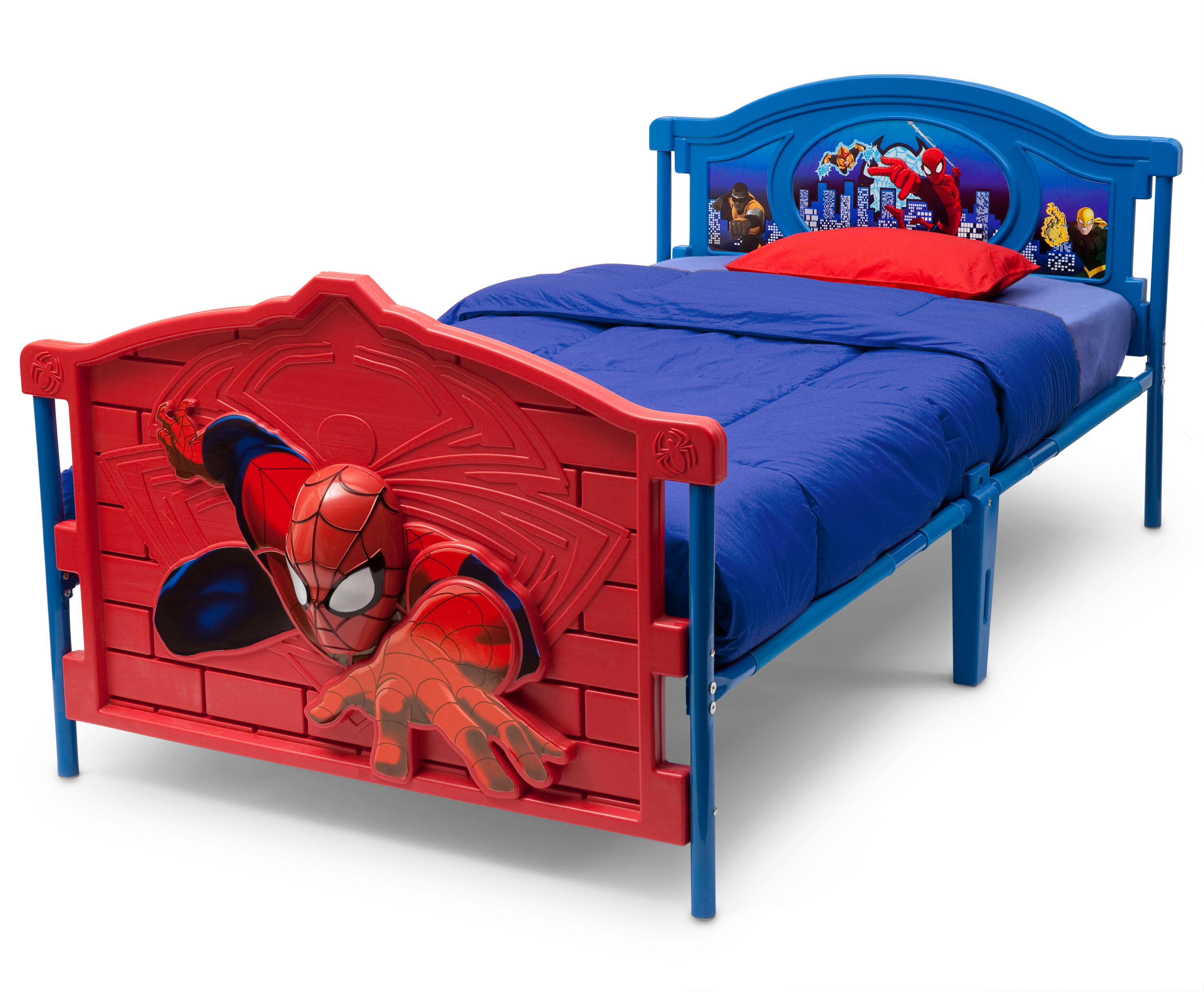 Delta Children Marvel Spider Man 3d Plastic Twin Bed Red Walmart intended for measurements 3000 X 2471