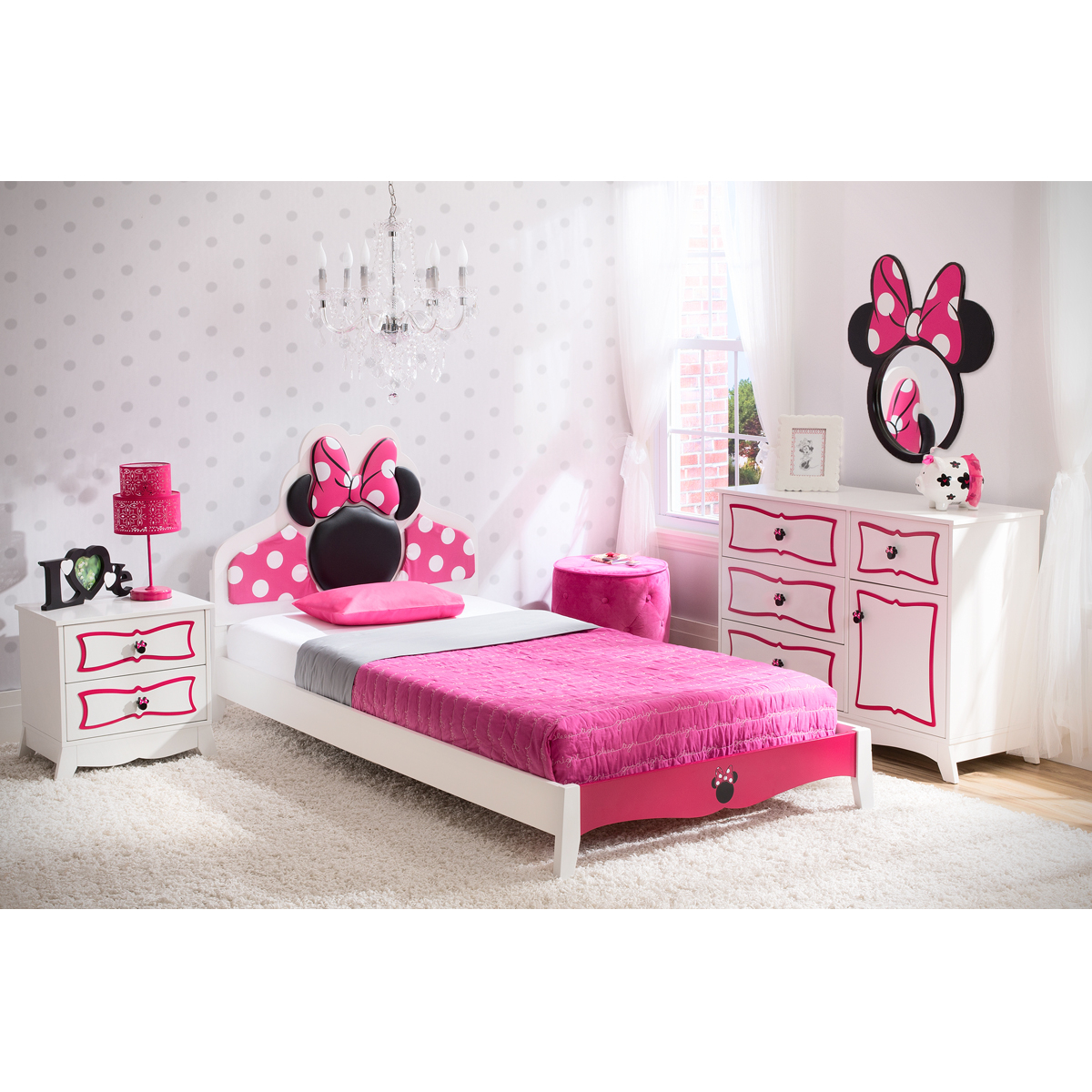Delta Children Minnie Mouse Twin Room Collection with measurements 1200 X 1200