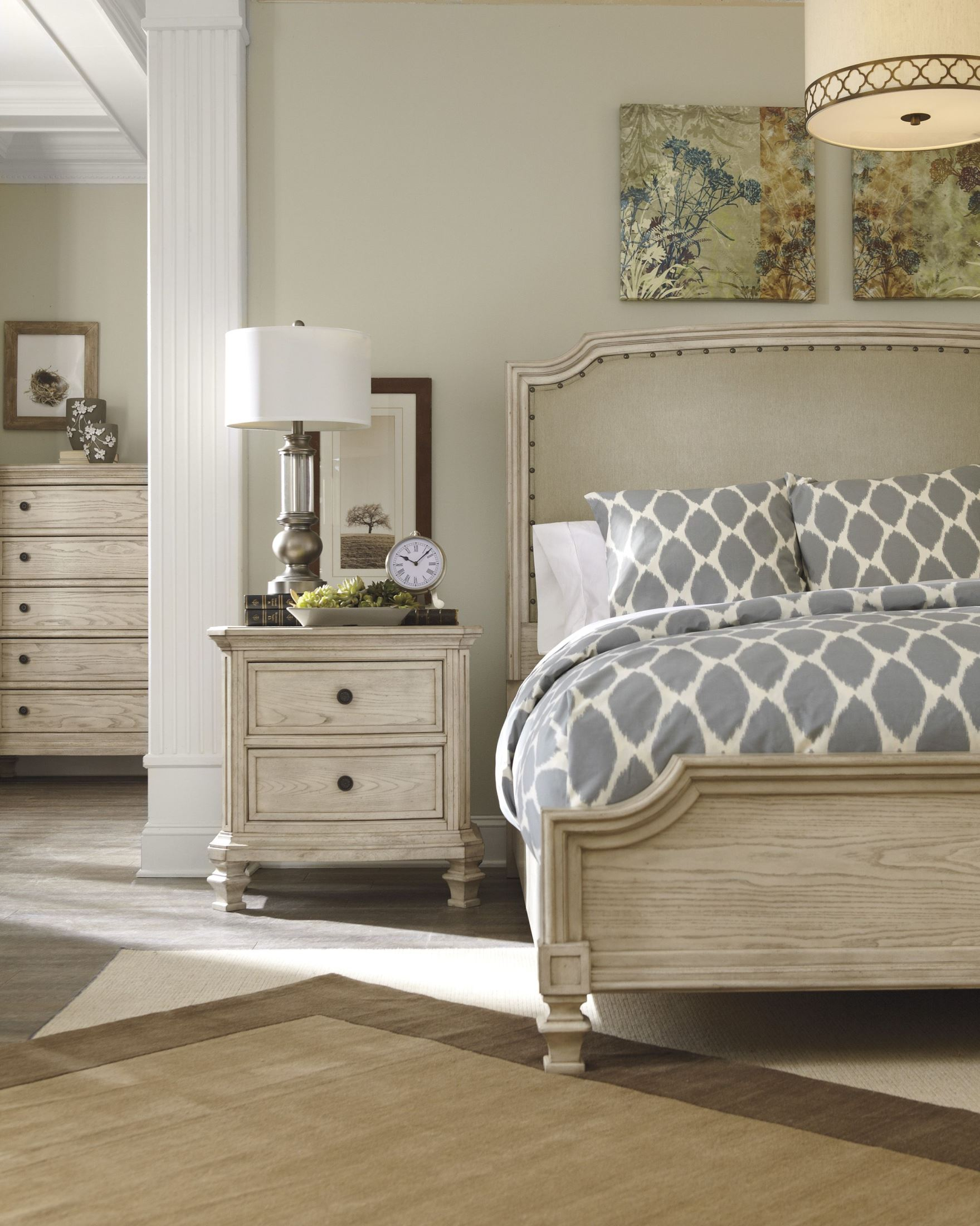 Demarlos King Upholstered Panel Bed with regard to measurements 1759 X 2200