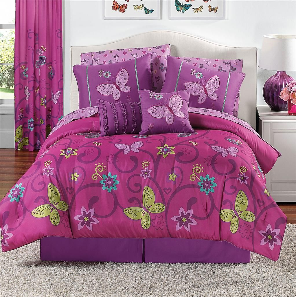 Details About 10 Piece Girls Comforter Bedding Set Pink inside size 1023 X 1024