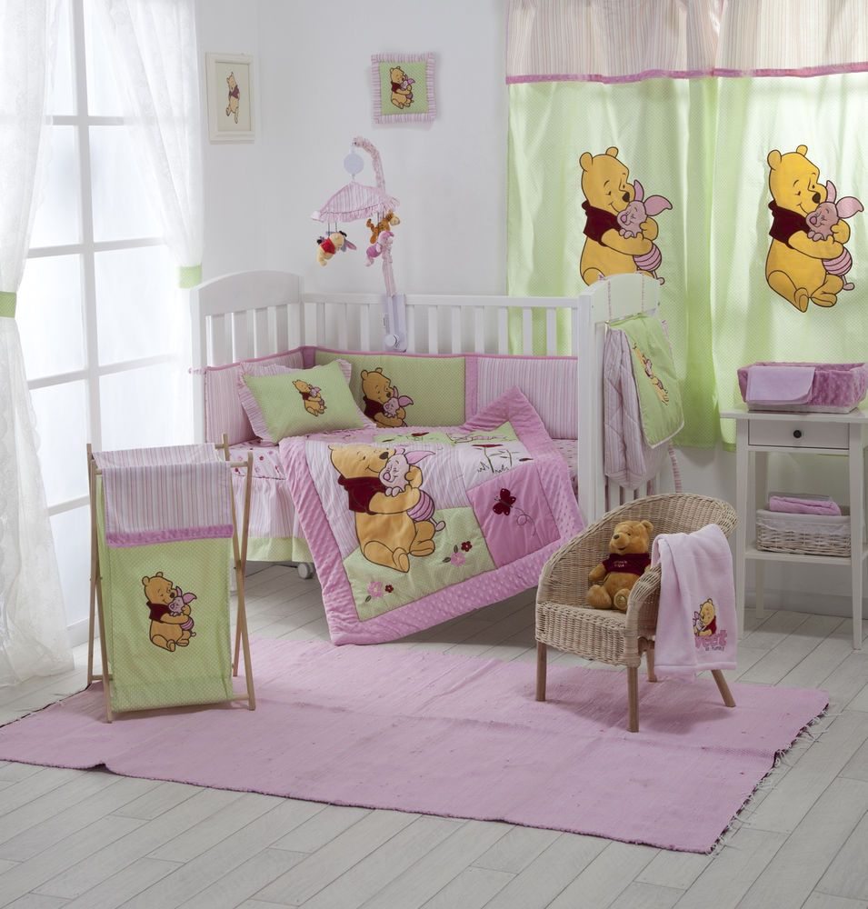 Details About 4 Piece Unisex Winnie The Pooh Ba Crib Bedding Cot inside measurements 955 X 1000