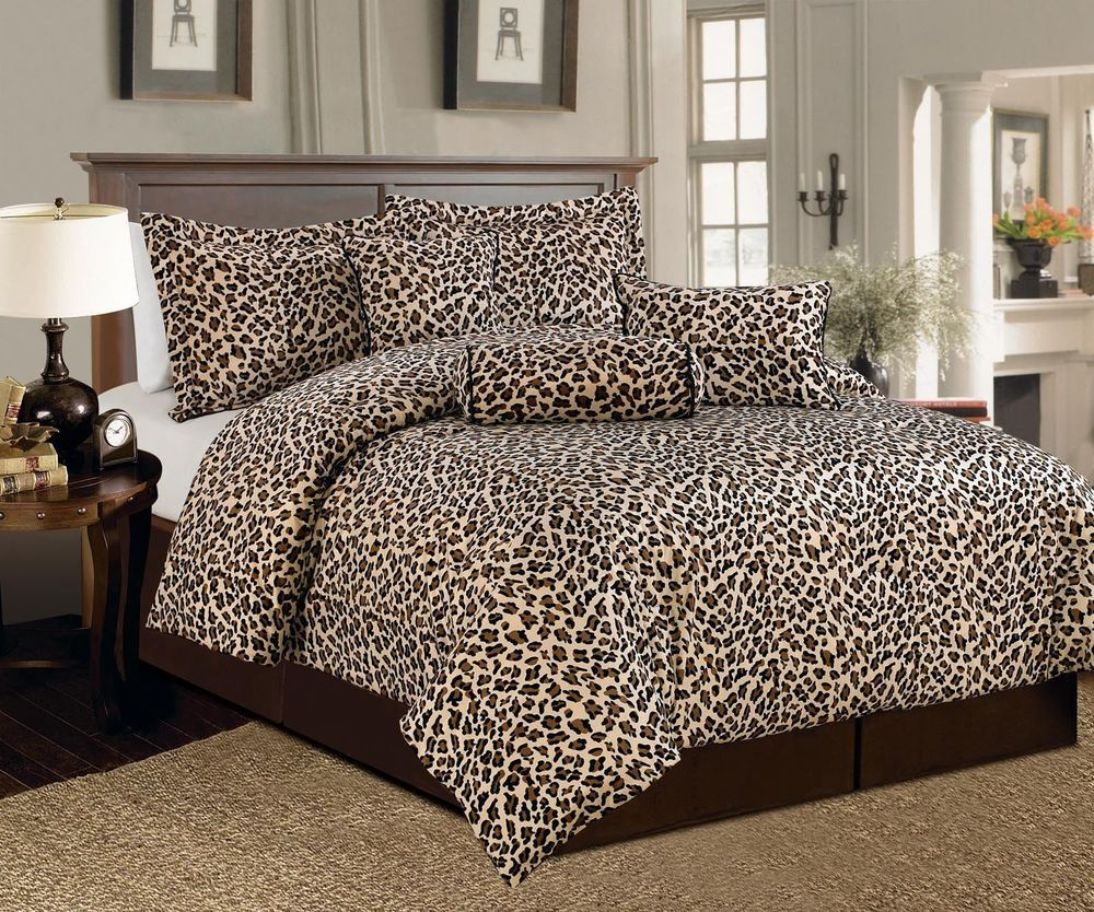 Details About 7 Pc Safari Zebra Giraffe Print Bedding Micro Fur with proportions 1000 X 834