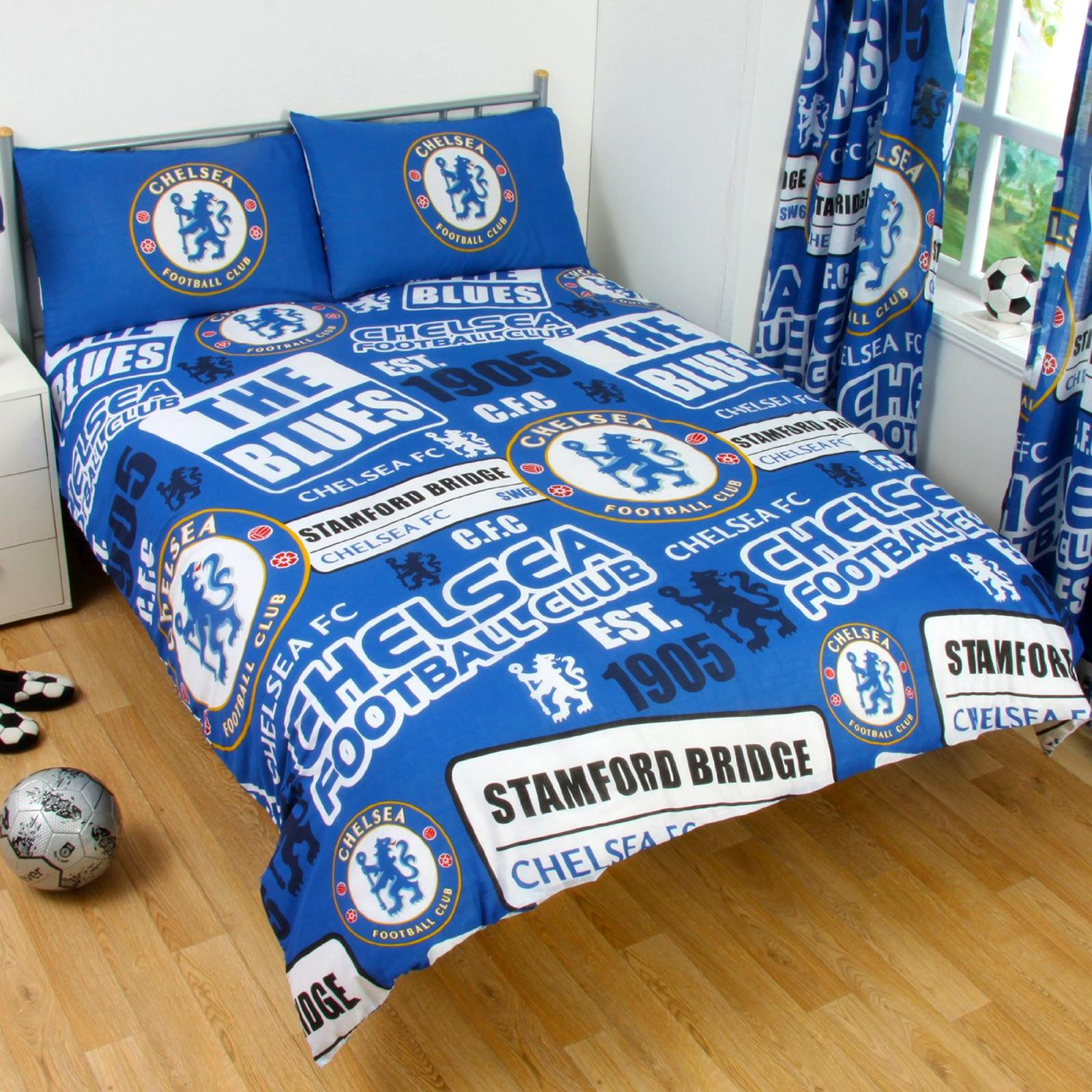 Details About Chelsea Fc Double Duvet Cover Set New Football Bedding in dimensions 1600 X 1600