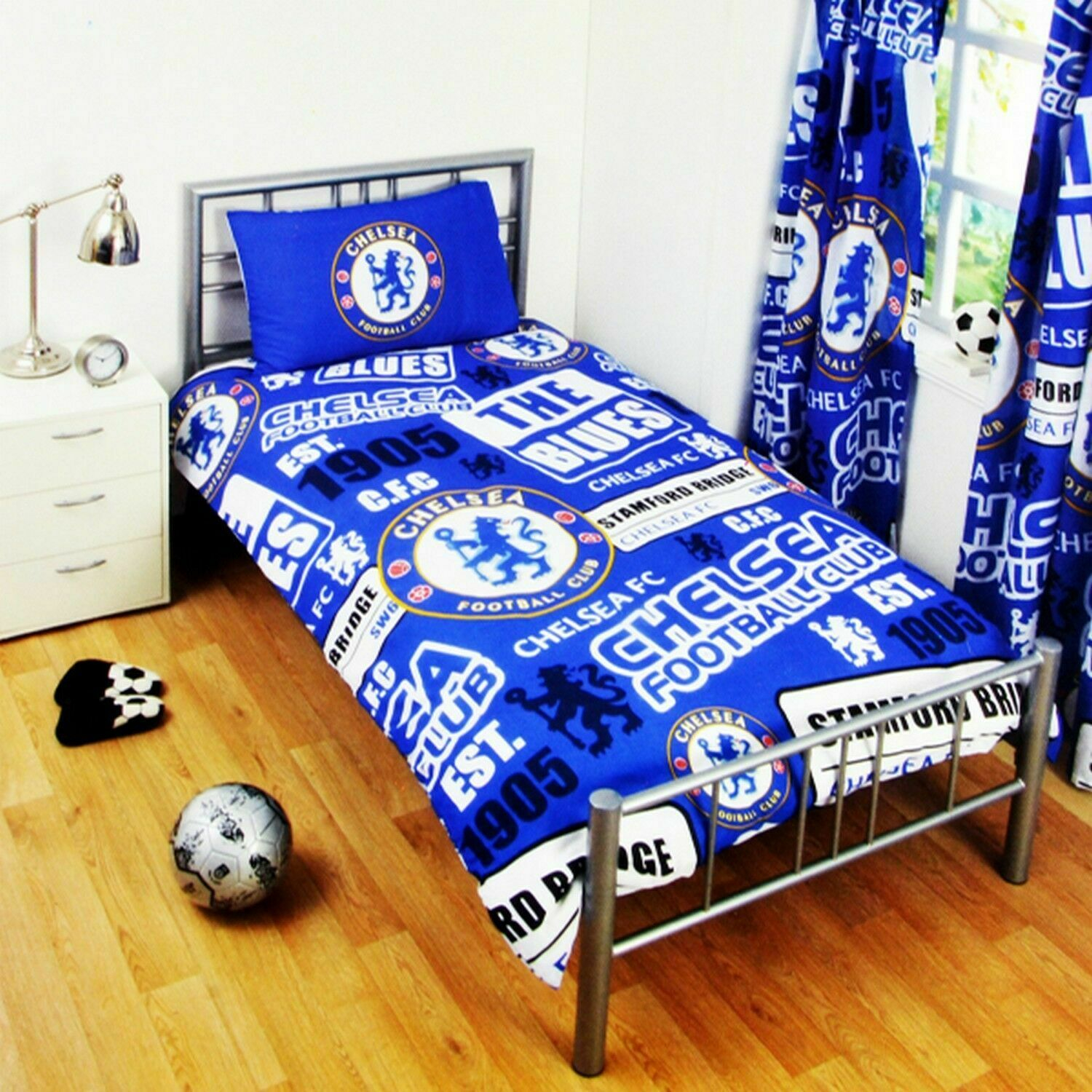 Details About Chelsea Fc Single Duvet Cover Bed Set Football Official Bedding Patch regarding proportions 1500 X 1500