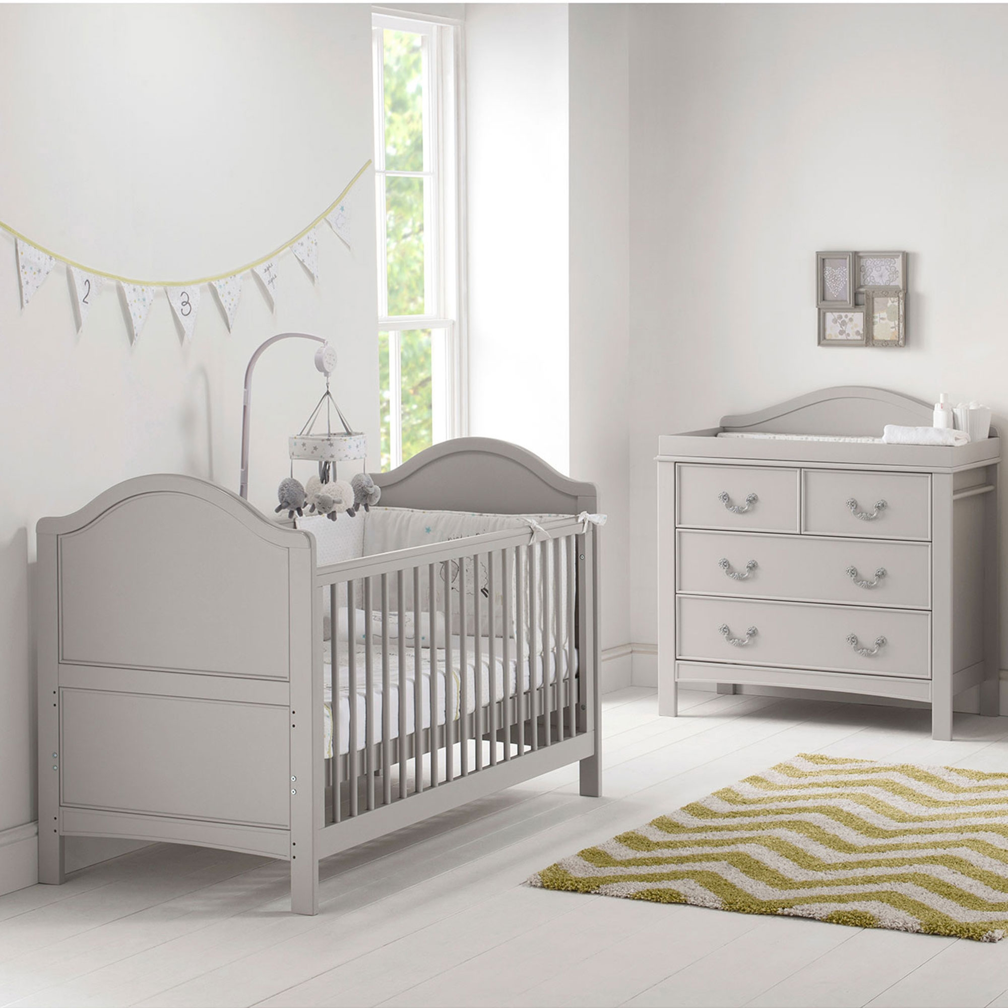 Details About East Coast Nursery Furniture Cot Beddresser Toulouse 2 Piece Room Set In Grey for size 2000 X 2000
