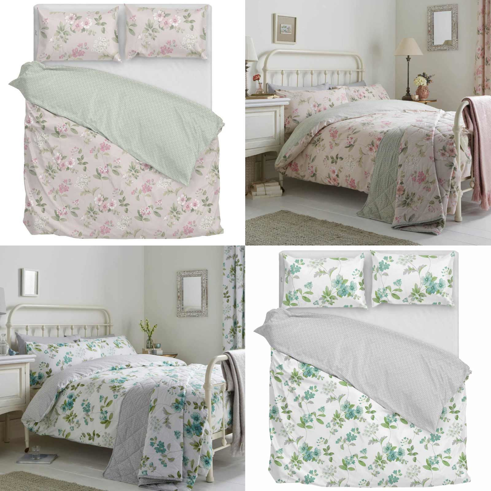 Details About Floral Duvet Covers Lorena Vintage Flower Print Cotton Blend Bedding Quilt Sets with regard to measurements 1600 X 1600