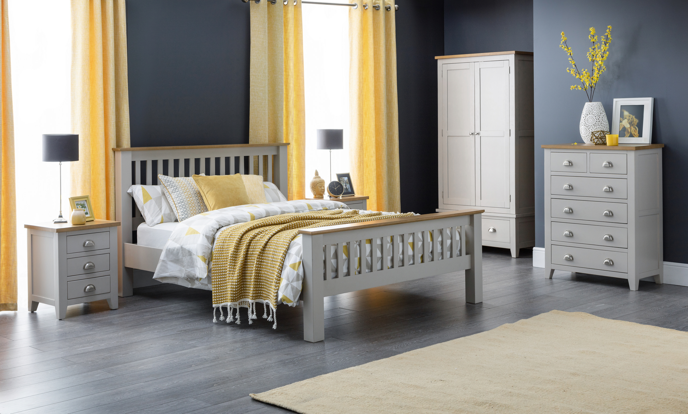 Details About Julian Bowen Richmond Grey Oak Bedroom Furniture Metal Handles Solid Wood in dimensions 2762 X 1664