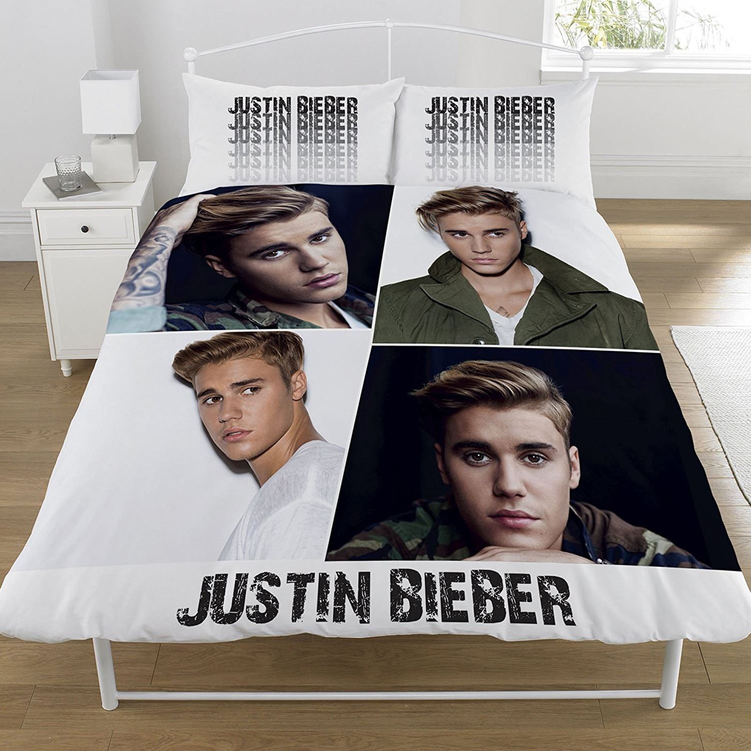 Details About Justin Bieber Montage Official Double Duvet Cover Set Kids Girls Bedding New within proportions 1500 X 1500