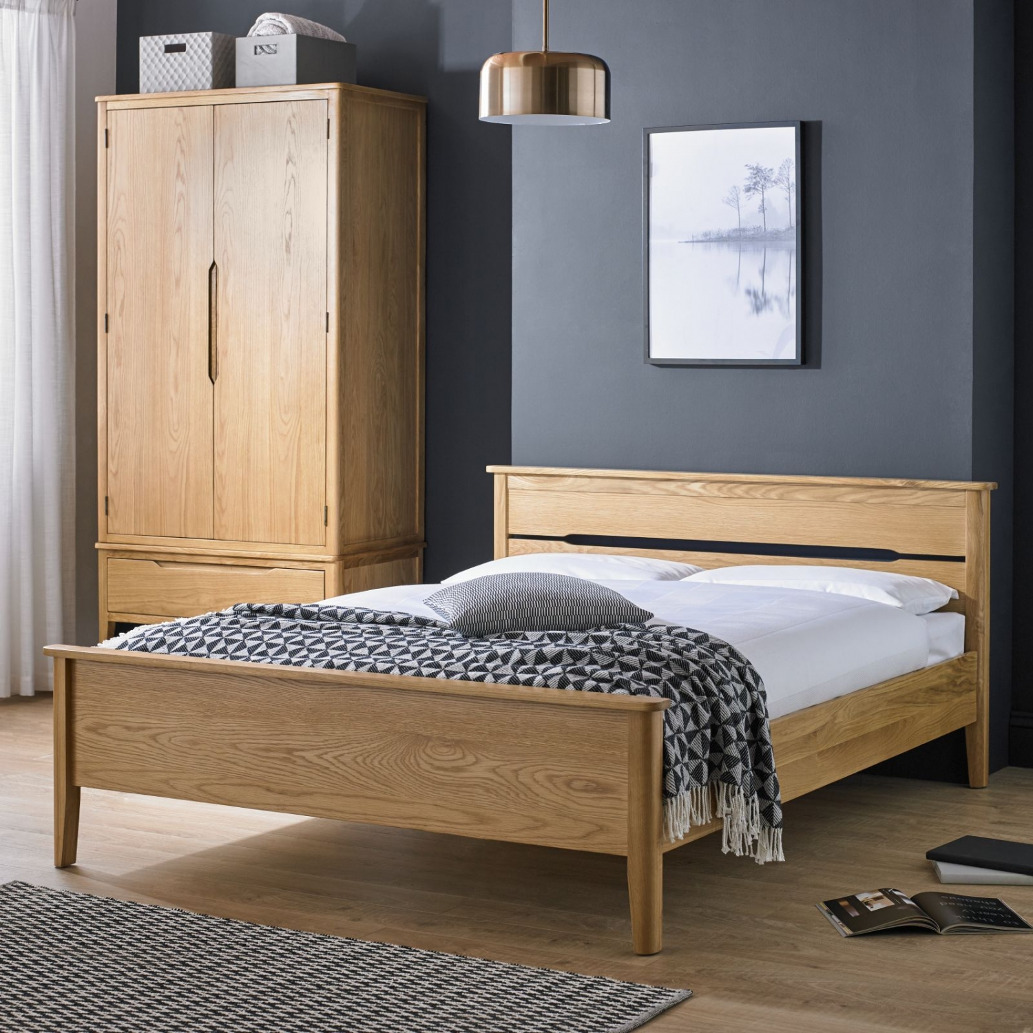 Details About Moreton Oak Bedroom Furniture 5 King Size Bed Frame throughout sizing 1500 X 1500