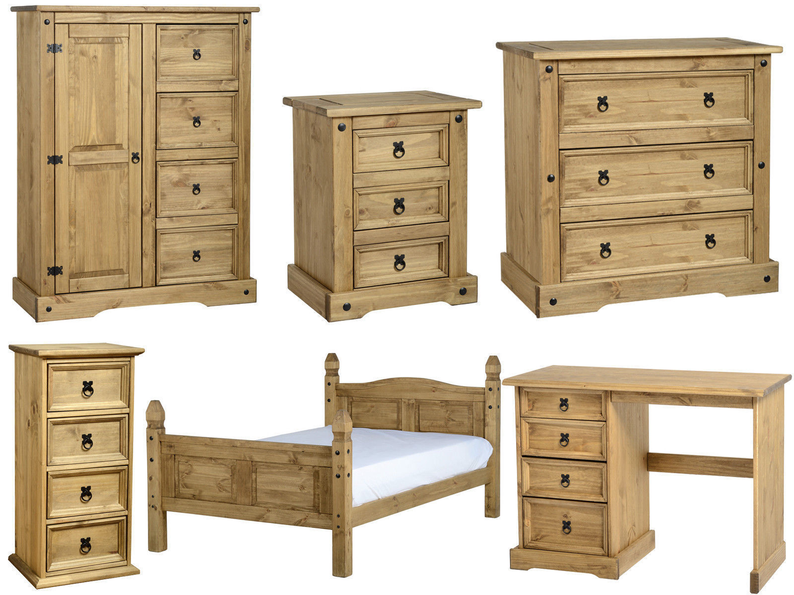 Details About Original Corona Pine Bedroom Furniture Range Waxed Mexican Pine Seconique within sizing 1600 X 1200