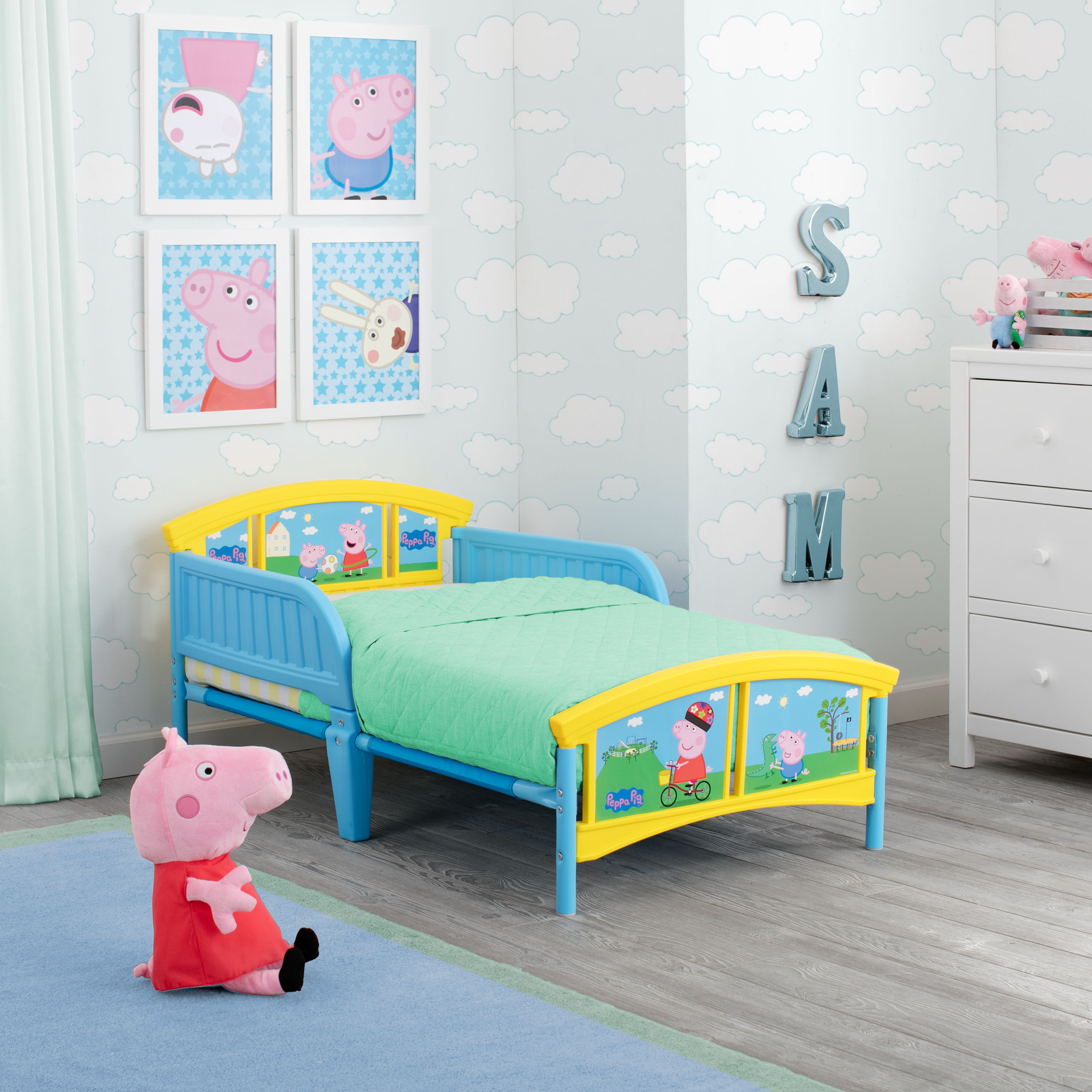 Details About Peppa Pig Plastic Toddler Bed Steel Frame Indoor Kids Children Bedroom Furniture for size 3000 X 3000