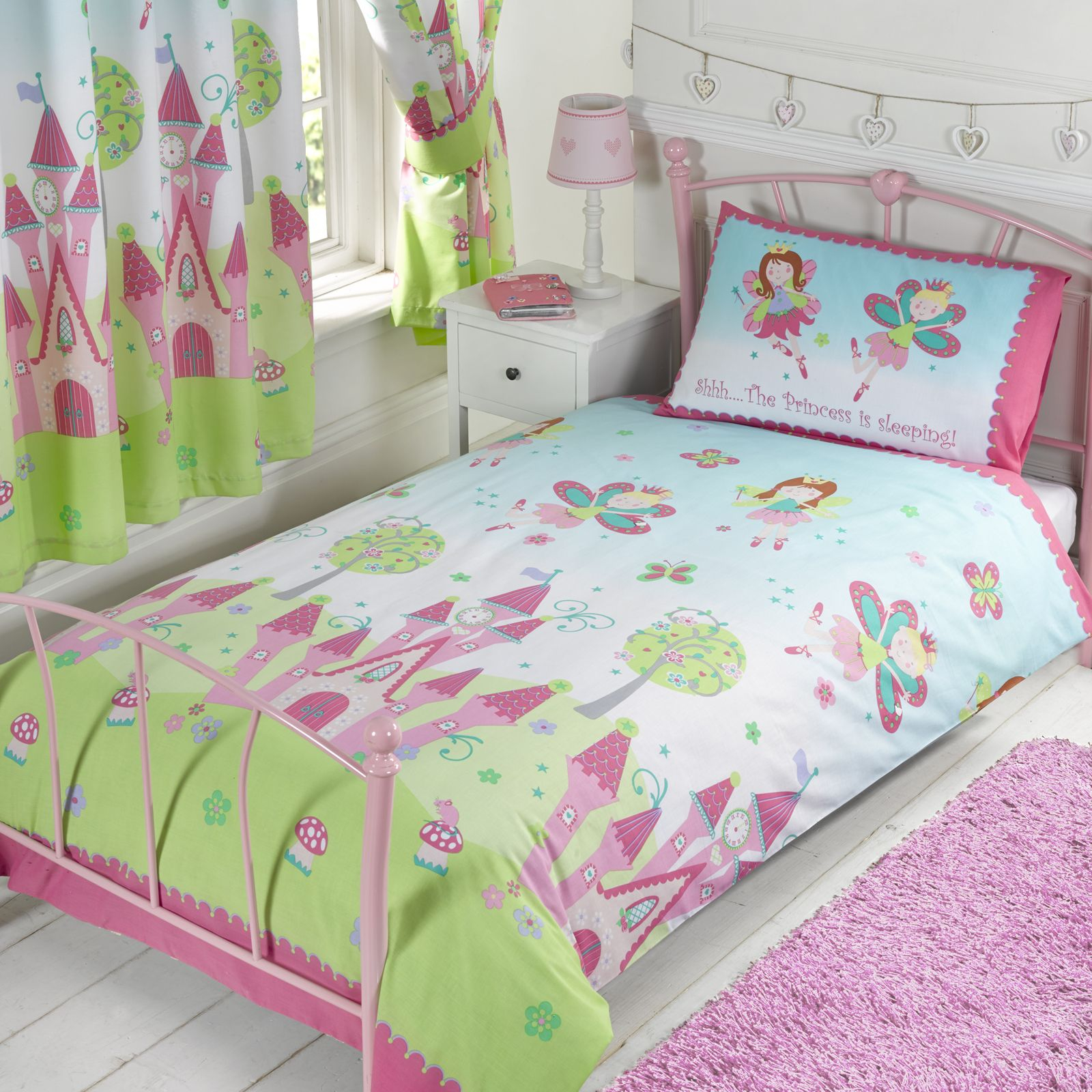 Details About Princess Is Sleeping Bedroom Bedding And Curtains Available Single Double regarding sizing 1600 X 1600