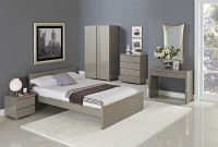 Details About Puro Stone Or Cream High Gloss Bedroom Furniture Beds Wardrobe 3ft 4ft6 5ft throughout proportions 1600 X 1200