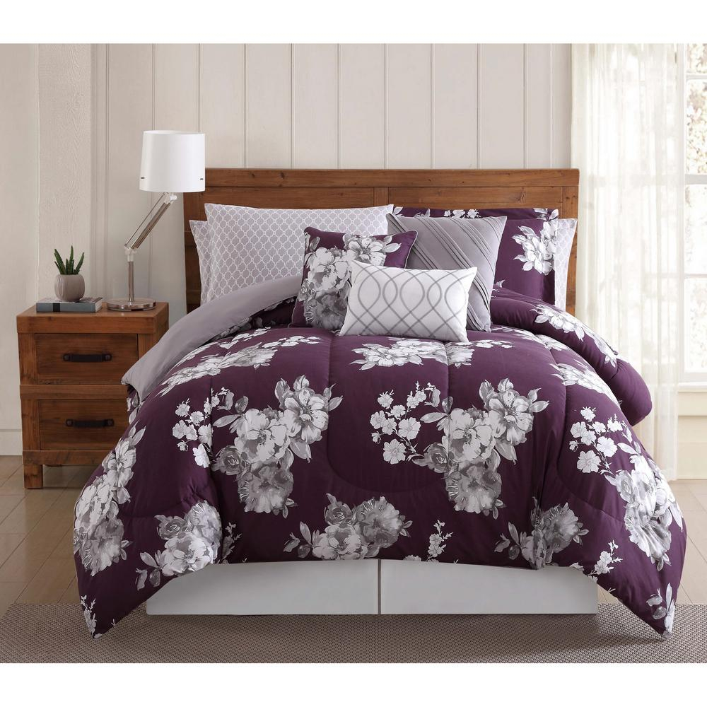 Details About Queen Size Comforter Set 12 Piece Floral Theme Bedroom Ensemble Machine Washable pertaining to proportions 1000 X 1000