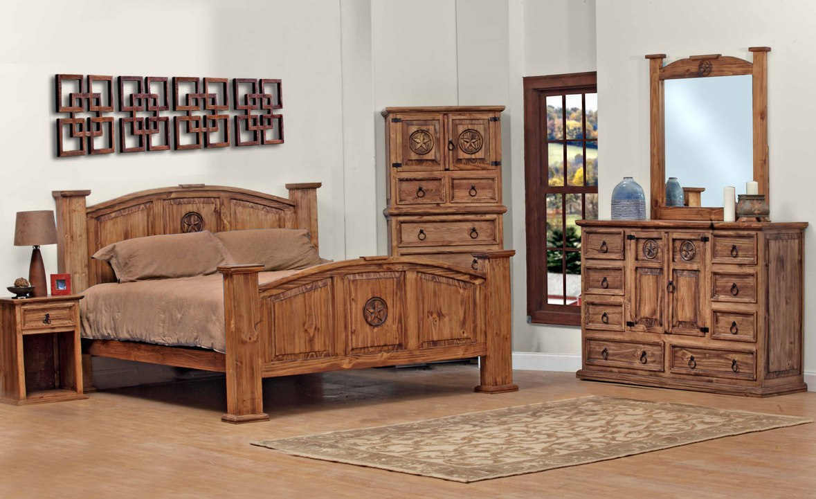Details About Queen Size Lone Star Bedroom Set Real Wood Custom Stain 5 Pieces with regard to measurements 1179 X 721