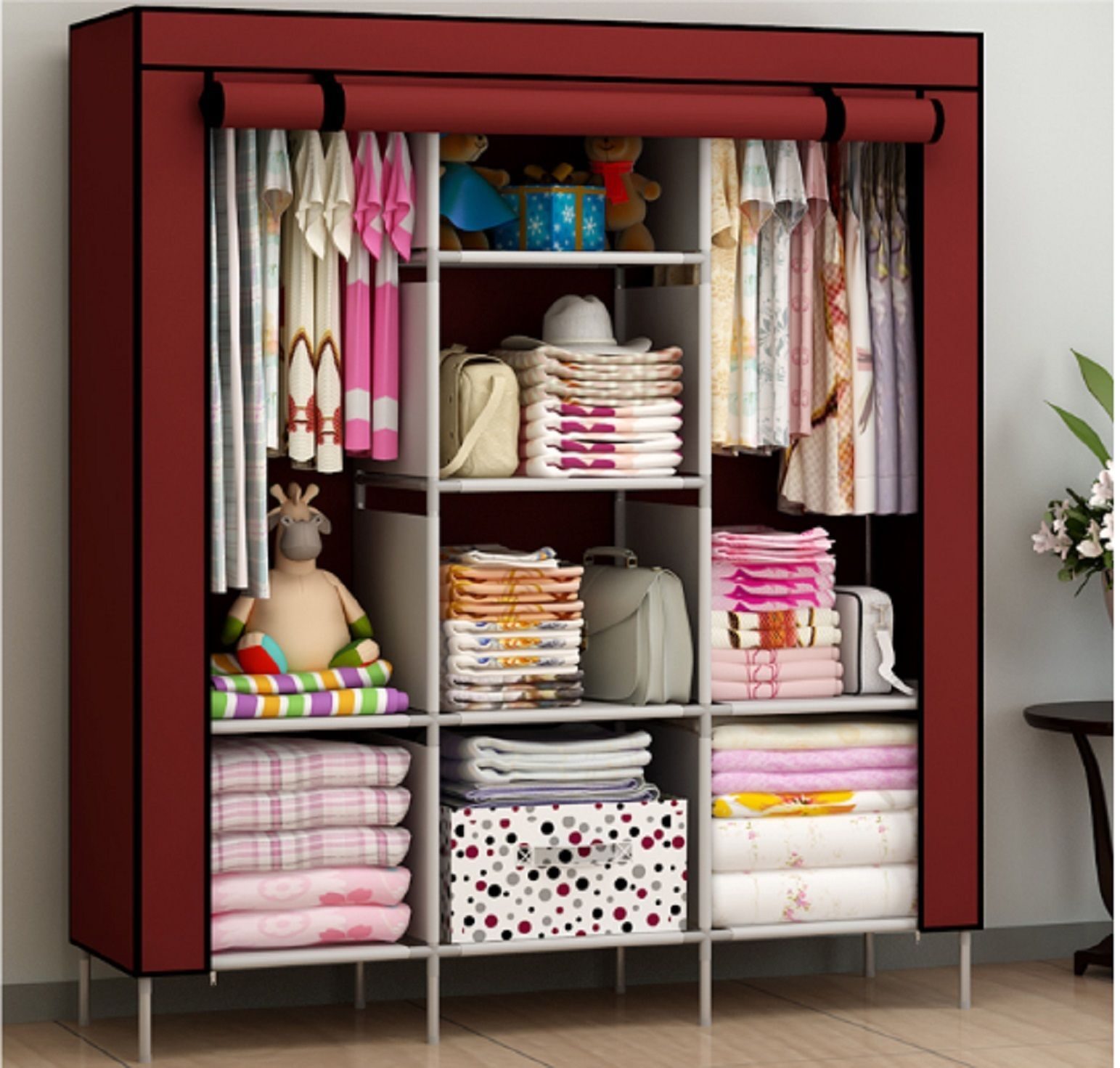 Details About Wardrobe Storage Clothes Organizer Closet Cabinet for measurements 1543 X 1471