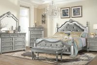 Diana Poster Bedroom Set Silver with regard to dimensions 1550 X 900