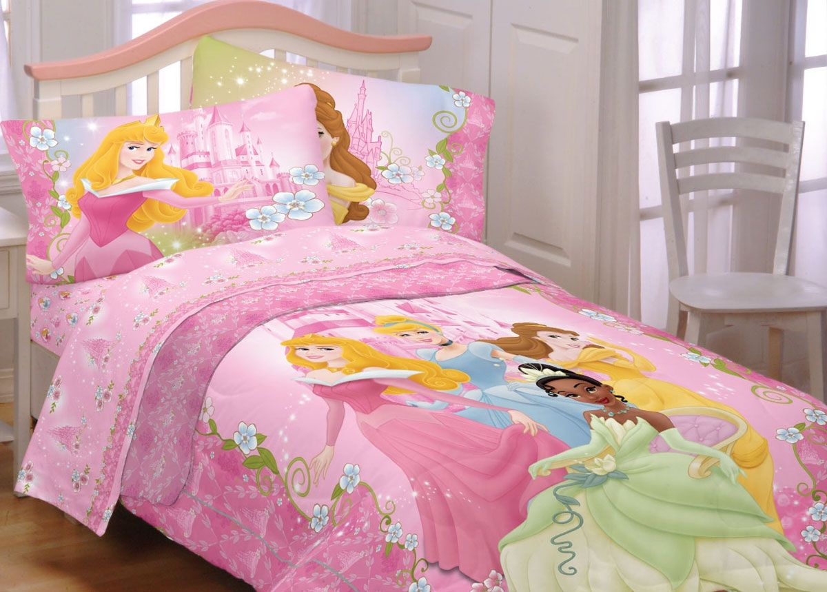 Disney Dainty Princesses Twin Bedding Set Tiana Cinderella for dimensions 1200 X 859