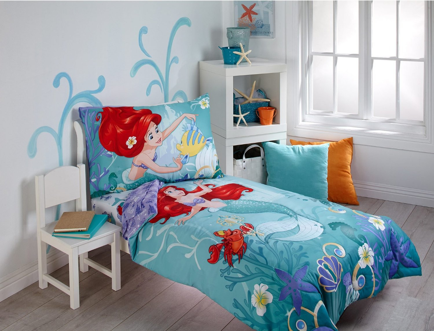 Disney Little Mermaid 4 Piece Toddler Bedding Set Bedsets4 throughout sizing 1500 X 1145