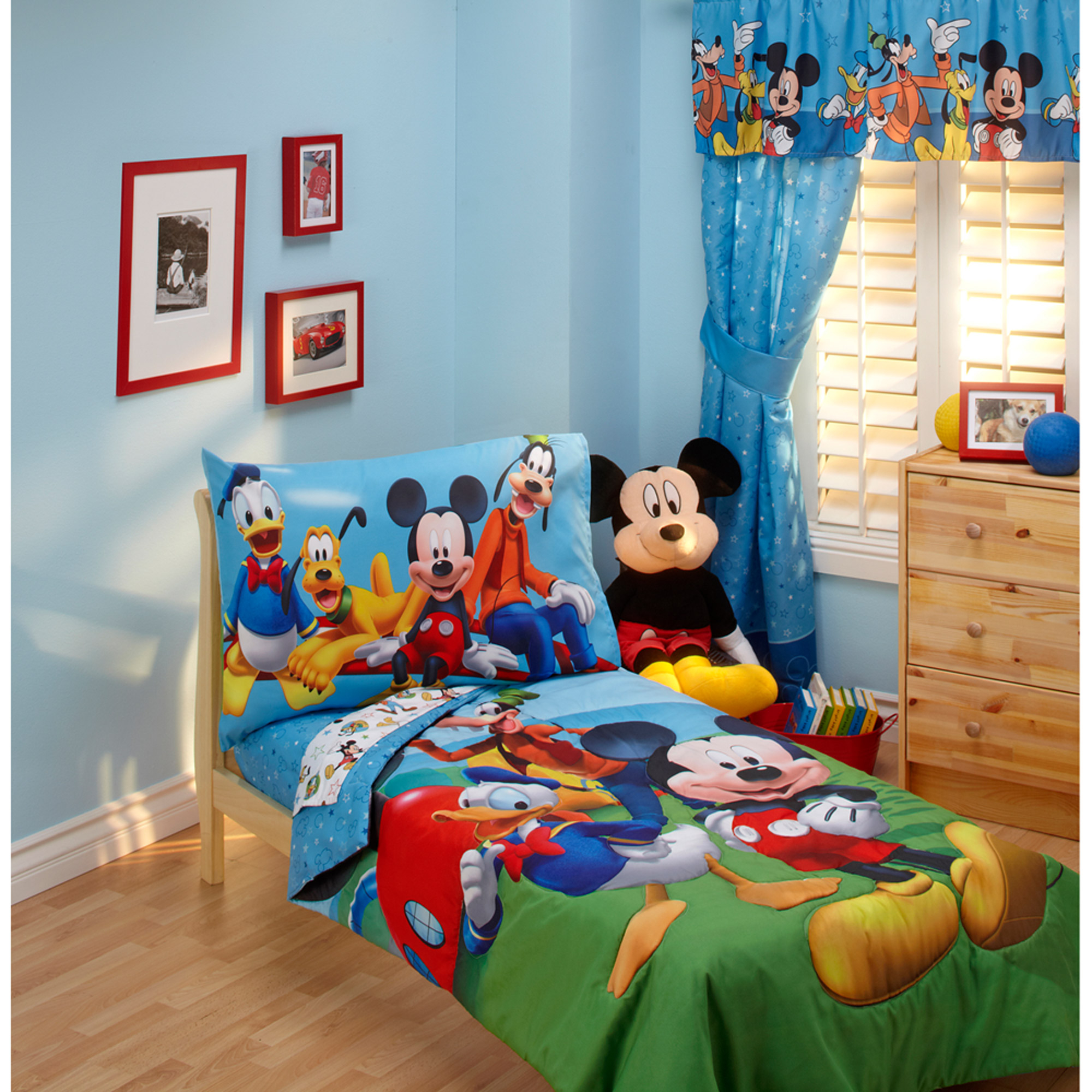 Disney Mickey Mouse Toddler Bed And Bedding Value Bundle Walmart throughout dimensions 2000 X 2000