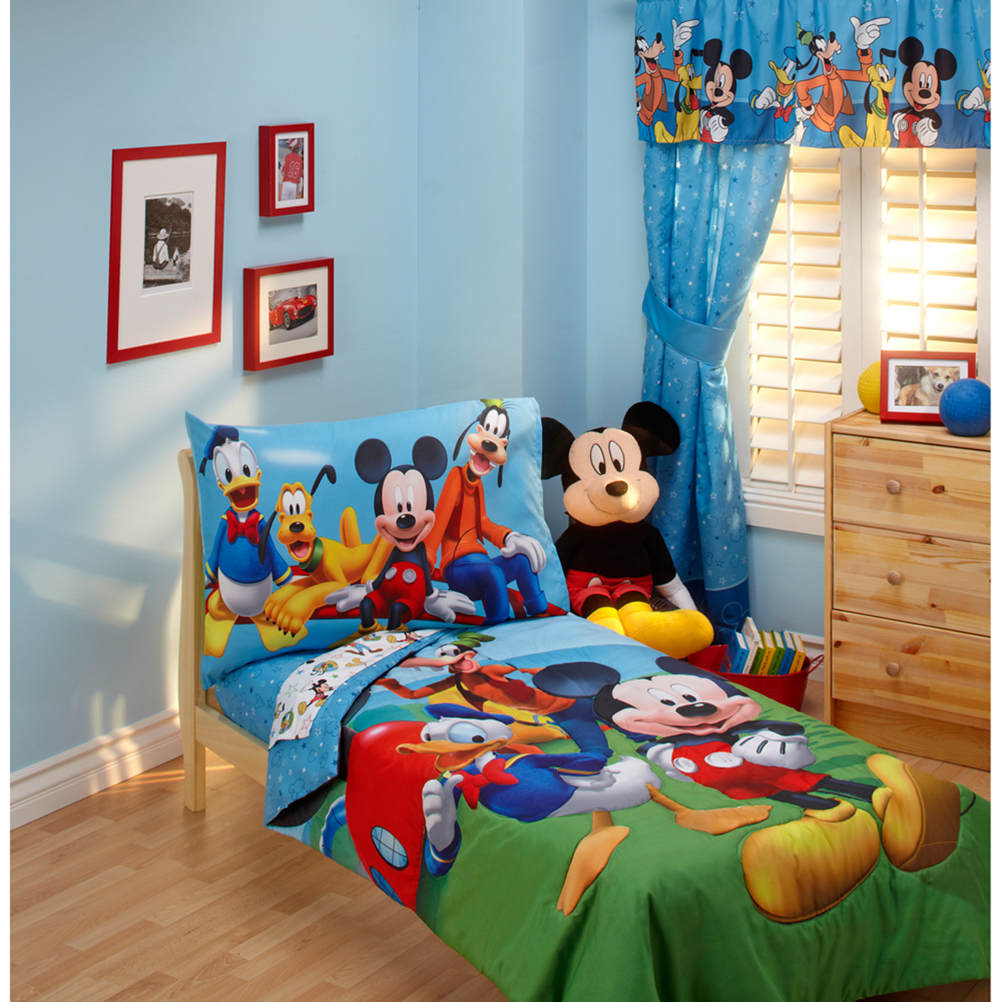 Disney Mickey Mouse Toddler Bed And Bedding Value Bundle Walmart within size 2000 X 2000