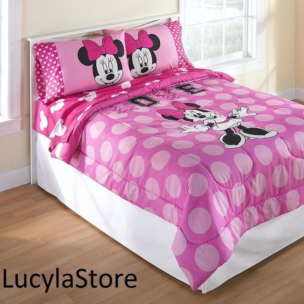 Disney Minnie Mouse Love Twin Full Size Comforter 71 X 86 intended for measurements 1000 X 1000
