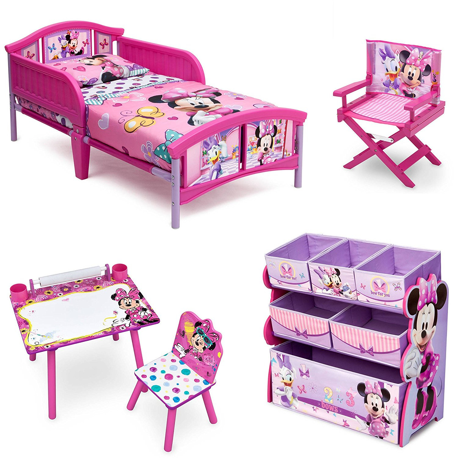 Disney Minnie Mouse Room In A Box 4 Piece Walmart throughout proportions 1500 X 1500