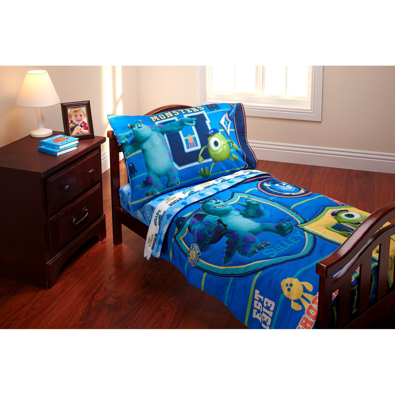 Disney Monsters Inc Property Of Mu 3 Piece Toddler Bedding Set With Bonus Matching Pillow Case with regard to measurements 1600 X 1600